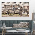 thumbnail image 1 of Bike Over Bridge in Amsterdam - Cityscape Photo Canvas Print, 1 of 1