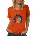 thumbnail image 1 of Dadaria T-Shirt pour Femmes Matters Orange Chemise à Manches Courtes T-Shirt Col Rond Hauts Chandail d'Été Blouses TG, 1 of 5