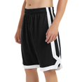 thumbnail image 3 of TOPTIE Short de Soccer pour Grands Garçons, Shorts de Course de 8 Pouces avec Poches-Rouge/blanc-P/ 8, 3 of 7