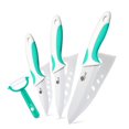thumbnail image 1 of 3-Piece Ceramic Knife Set with Covers-Sharp White Blade Rust Proof Kitchen Knives Stain Resistant Household Vegetables Slicing Tool, 1 of 3