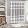 thumbnail image 2 of Madison Park Rideau de Douche Spa Gaufré avec Traitement 3M - Déperlant et Résistant aux Taches - Gris - 72(L) X 72(L) - Lavable en Machine, 2 of 8