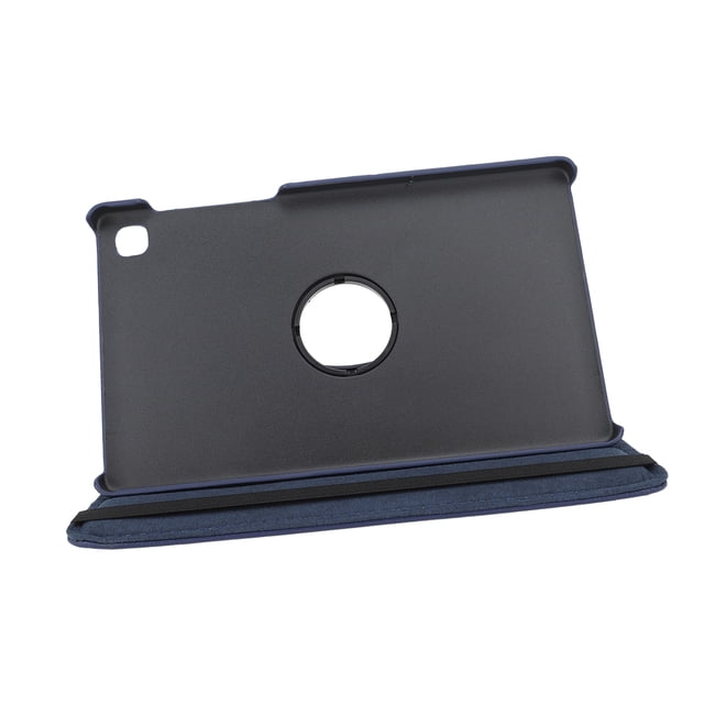 Étui de protection pour Tablette pour Galaxy Tab A7 Lite 8,7 Pouces en Similicuir, avec rotation à 360 Degrés. l'Étui Est Montré Ouvert avec une Découpe Circulaire visible pour la rotation et un Cadre Intérieur Robuste pour un placement Sécurisé de la Tablette. Conçu pour une protection Complète contre l'Usure et les Égratignures, compatible avec les Modèles Tab Lite T220 et T225.