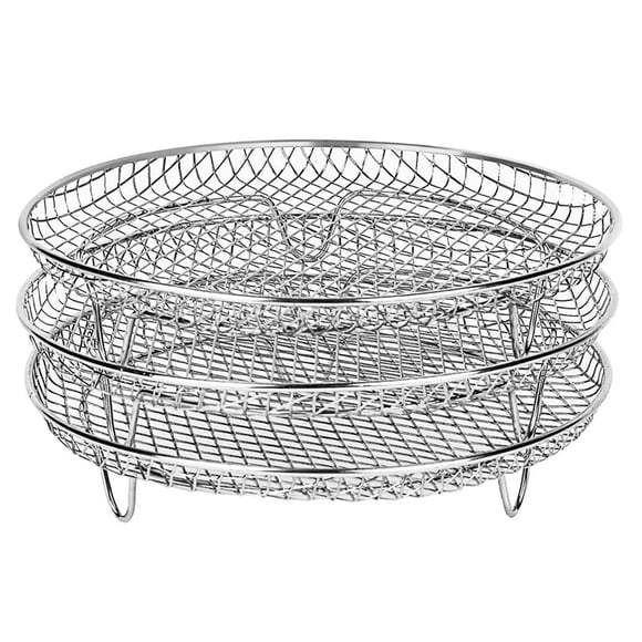3 Grilles Déshydratantes Empilables en Acier Inoxydable 304 pour Friteuse à Air Chaud - Accessoires Compatibles Lave-Vaisselle pour Four et Cuisinière