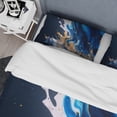 thumbnail image 4 of Designart "Frozen Splash of Paint I" Modern Bedding Covert Set - Abstract Spirals Blue Abstract Bed Set With 1 Sham, 4 of 6