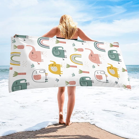 TIMIFIS Beach Towel Microfiber Beach Towels Sand Quickly Dry Lightweight Travel Towels for Adults Women Men Boys Girls Beach Accessories Vacation Essential