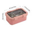 thumbnail image 3 of Amzcrzy Bento Lunch Boxes Lunch Box Compartment Lunch Box for Office Workers Temperature Lightweight Students with Rice Divider Stainless Steel Insulation Lunch Box Organization and Storage, 3 of 6