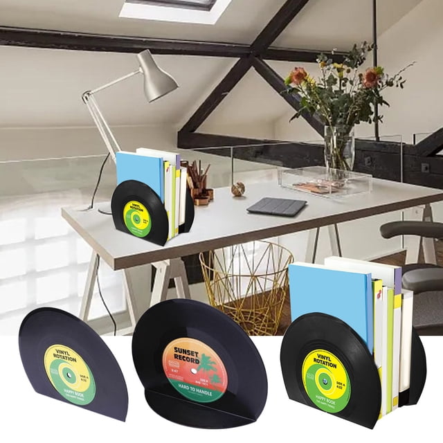&Craft&Stationery Record Book Stand for Home and Student Modern Desk Bookend Organiser 2PCS