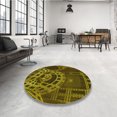 thumbnail image 4 of Ahgly Company Machine Washable Indoor Square Transitional Night Red Area Rugs, 8' Square, 4 of 7