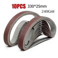 thumbnail image 1 of Bgsha 10pcs 25*330mm Ponçage Ceinture 40-1000Grit Meulage et Polissage pour Meuleuse d'Angle, 1 of 5