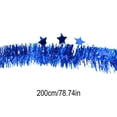 thumbnail image 3 of XYAIYT 6 Pack Pinstripe Pull Flower Ribbon Christmas Tree Christmas Decorations Plastic Reusable Suit Trees Mantels Doorways Parties Weddings Creates Memorable Holiday Ambiance 78.7In Blue, 3 of 6