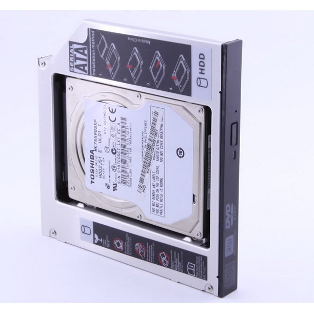axGear Optical Bay 2nd SATA HDD Hard Drive Caddy for Laptop, 9.5mm