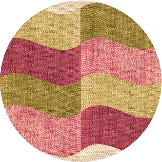 Ahgly Company Tapis d'Intérieur Ronds Lavables à la Machine de Style Transitionnel Jaune Orange, 7 Pieds Rond