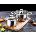 thumbnail image 2 of TOYTEXX 2 PCS Stainless Steel Pot Set, 20cm Soup Pot and 16cm Sauce Pot, 2 of 5