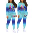 thumbnail image 4 of FOCUSNORM Femmes Sweat-Shirt à Manches Longues et Pantalons Taille Haute, 4 of 5