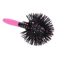 thumbnail image 3 of Round Ball Detangling Hairbrush, 3D Curly Hair Comb 360 Degree Spherical Hollow Out Eliminate Tangles  For Home For Female, 3 of 8