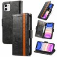 thumbnail image 1 of Case for iPhone 11 Cover Leather Wallet Folio Case Book Design Flip Magnetic Closure - Black, 1 of 5
