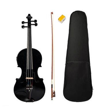 4/4 Full-Size Violin Violin Sound and Electric Violin Solid Wood Body Accessories High Quality Black Electric Violin