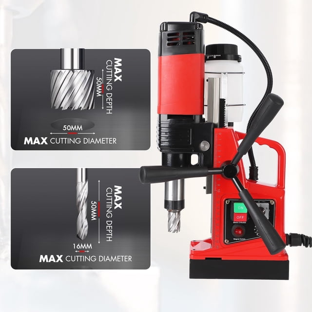 AKDSteel Powerful Magnetic Drill Press, Portable Electric Drilling Machine For Metal Surfaces, Suitable For Industrial And Home Use
