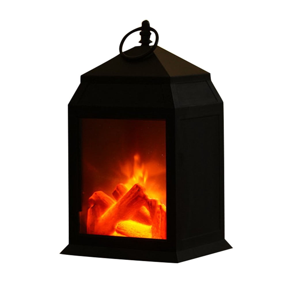 Lampe Flamme de Foyer Créative à DEL Décoration Ornement de Noël