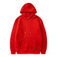 thumbnail image 4 of Ediodpoh Chandail à Capuchon pour Homme Étiquette en Cuir Chandail à Manches Longues à Capuche Grande Taille Chandail à Poche Haut Chandail pour Homme Rouge P, 4 of 5