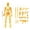 Gold, variant on Titan 13 Action Figure, T13 Action Figure Robot, Stikbot Toys with Weapon Accessories, 3D Printed Action Figures Toys, Multi-jointed Movable Stick Bots Articulated Robot Dummy, Bot Figures