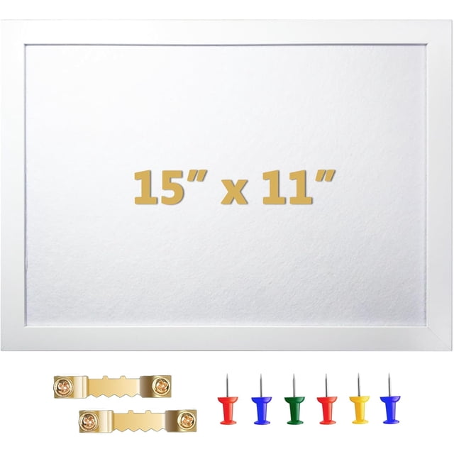 Large Cork Board Bulletin Board Pin Board Wood Framed Display with Felt Cork Boards for Wall Jewelry Notes Memos Photos Home Kitchen Office School &#;x Wood Framed(