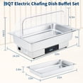 thumbnail image 2 of Electric Chafing Dish Buffet Set,9 QT Stainless Steel Food Warmer with Temperature Control & Transparent Roll Top Lid, Catering Server,for Catering Parties Restaurant, 2 of 8