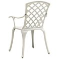 thumbnail image 5 of vidaXL Garden Chairs 6 pcs Cast Aluminium White, 5 of 5