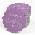 thumbnail image 4 of Inkdotpot 50 Pack Happy Birthday Favor Paper Tags Craft Real Silver Foil Hang Tags, 4 of 6