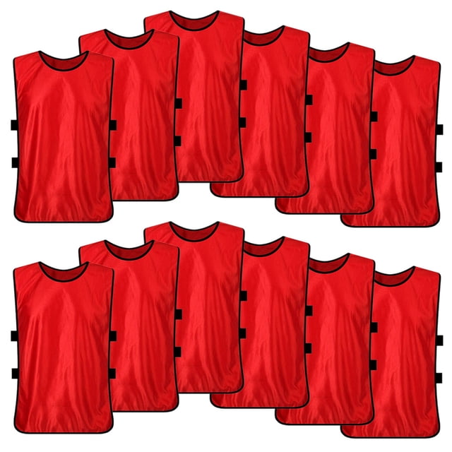 TOPTIE Ensembles de 12 Gilets d'Entraînement Vierges, Chasubles de Soccer