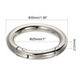 thumbnail image 2 of Unique Bargains Silver Tone Round Zinc Alloy Spring Gate O Ring Snap Clip Buckle, 10 Pack, 2 of 5