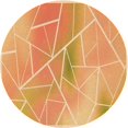 thumbnail image 1 of Ahgly Company Machine Washable Indoor Round Transitional Yellow Orange Area Rugs, 4' Round, 1 of 7