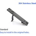 thumbnail image 2 of HSHDLDF Pocket Door Edge Pull Professional Stainless Steel 304 4" Hidden Door Handle Flush Mount Pocket Door Hardware for Pocket Sliding Door Spring Loaded (Matte Black), 2 of 6