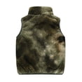 thumbnail image 2 of MIASHUI Manteaux d'Hiver pour Enfants, Garçons et Filles Tout-Petits, Gilet Chaud à Fermeture Éclair, Sans Manches à Rayures, Vert Armée, 4-5 Ans, 2 of 3