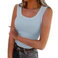 thumbnail image 1 of Yuyuzo Tank Tops for Women Sleeveless Shirts Scoop Neck Going out Tops Ribbed Knit Slim Fitted Basic Tees, 1 of 5