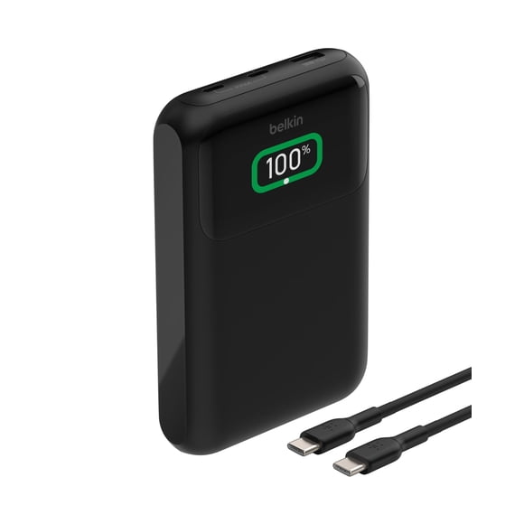 Belkin Portable Charger, 3-Port Laptop Power Bank 20000 mAh - USB-C & USB-A Ports, 65W iPhone Charger Fast Charging - MacBook, Ap