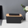 thumbnail image 4 of Decodeary Desk Box Organizer Cable Desk Storage Tough Clutters Box For Tough Cables Black M, 4 of 6