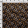 thumbnail image 3 of oneOone Cotton Flex Brown Fabric Floral Retro Sewing Craft Projects Fabric Prints By Yard 40 Inch Wide, 3 of 5