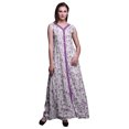 thumbnail image 1 of Bimba Robe Longue Décontractée d'Été Sans Manches à Fente avant Imprimée à Fleurs pour Femmes - XX-Grand, 1 of 5