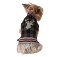 thumbnail image 1 of Holiday Time Grey Check Moose Dog Sweater, 1 of 3
