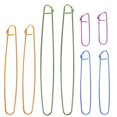thumbnail image 1 of Miangastore 12pcs Assorted Colors Yarn Stitch Holder Set Crochet Knitting Needle Aluminum Safety (6cm, 12cm, 17cm, 20cm) (Assorted Color), 1 of 9