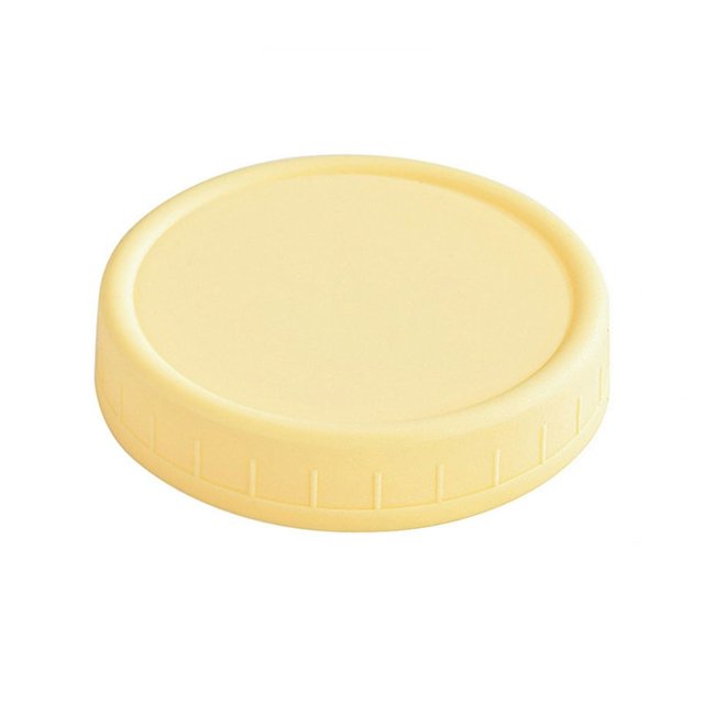 CUITING 1PC Wide Mouth Plastic Mason Jar Lids Unlined White Ribbed Lids 86mm Closure Bags & lids & Boxes Extra Offer