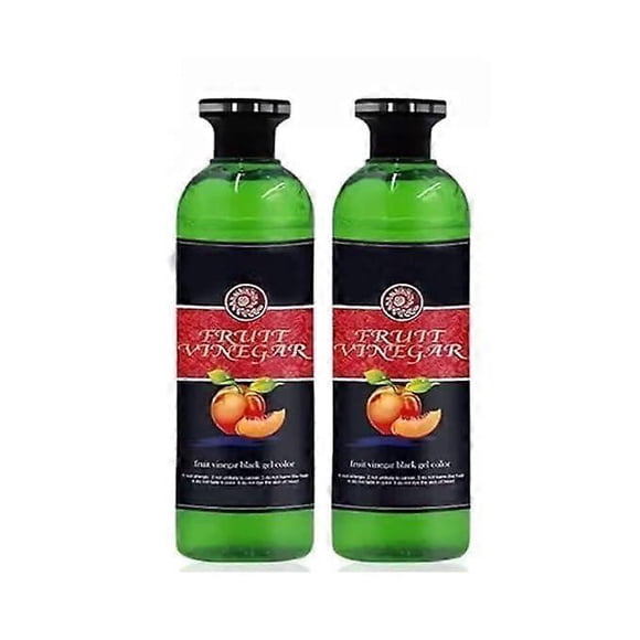 Natural Black Hair Dye Gel for Men and Women, Ammonia Fruit Vinegar Hair Color 250ml x 2