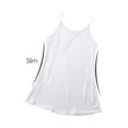 thumbnail image 3 of INSPIRE CHIC Nuisette en Satin pour Femme, Ourlet à Volants, Bretelles Spaghetti, Grande Taille, Camisole Soyeuse, Robe de Nuit, 6TG, Blanc, 3 of 5