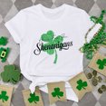 thumbnail image 1 of T-shirt de la Saint-Patrick pour Femmes, Col Rond, Manches Courtes, Imprimé Arbre de Noël, 1 of 4