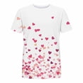 thumbnail image 5 of Ounisa T-Shirts Graphiques Cœur d'Amour Mignons pour Femmes Coupe Ample Manches Courtes, 5 of 5