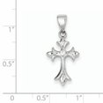 thumbnail image 2 of Pendentif Croix en Zircon Cubique Plaqué Rhodium en Argent Sterling 925, 2 of 2