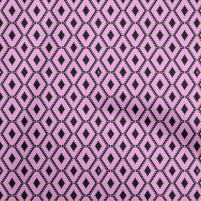 oneOone Polyester Spandex Light Pink Fabric Tribal Craft Projects Decor Fabric Printed By The Yard 56 Inch Wide