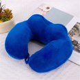 thumbnail image 2 of Travel Neck Pillow Cozival U-Shaped Memory Foam Travel Pillow for Airplane And Car Rides, Removable Machine Washable Cover, Ergonomic Support for Head And Neck During Rest, Memory Foam Pillow, Blue, 2 of 3