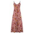 thumbnail image 4 of LOVZFMLL Robes Femmes Mode Femmes Été Décontracté Solide Col en V Camisole Sans Manches Longue Robe, 4 of 5
